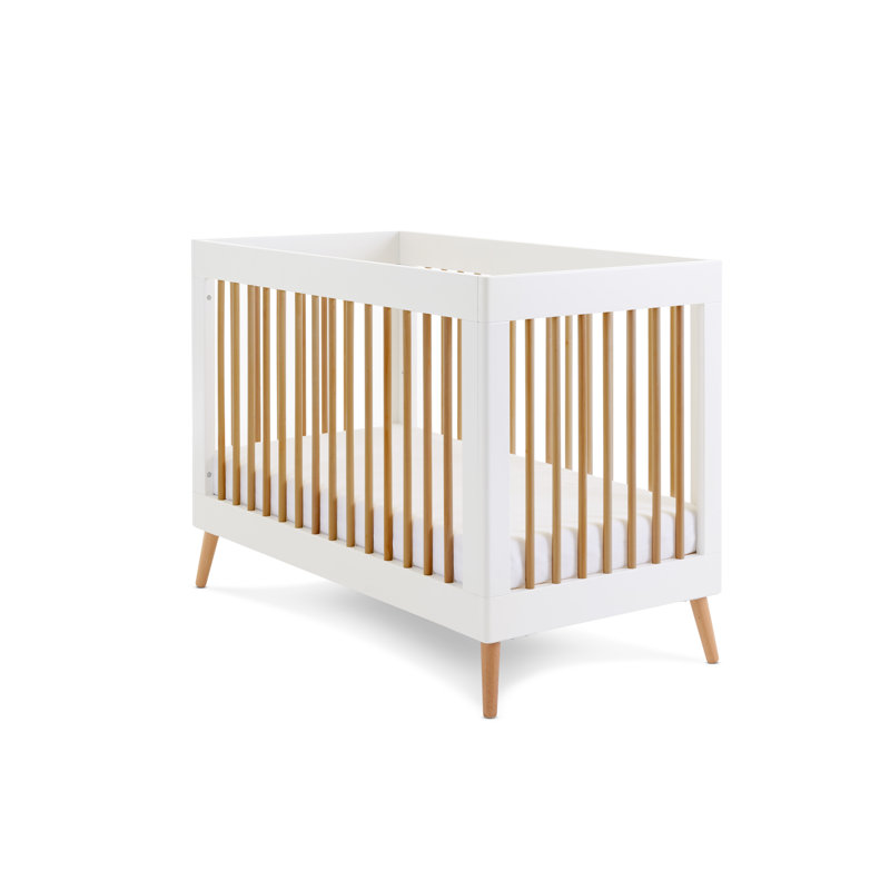 Maya Mini Cot Bed,  White/Natural