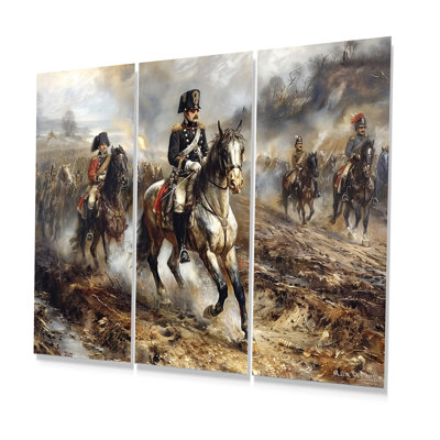 Empereur Napoléon sur son cheval - ensemble d'art mural empereur