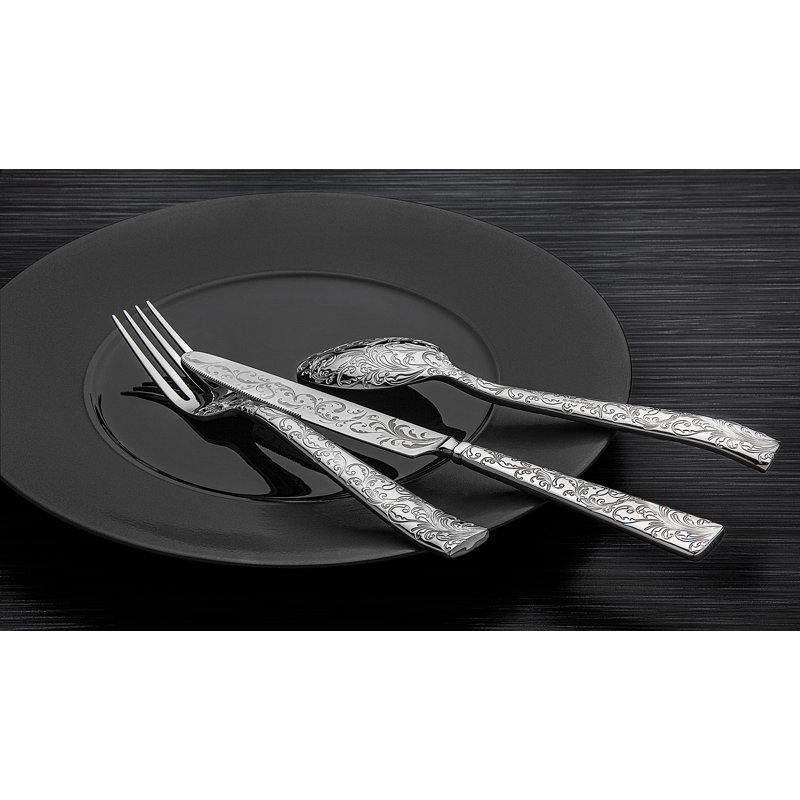 Service pour 4 en acier inoxydable 18/10 Parisian Garden 18/10