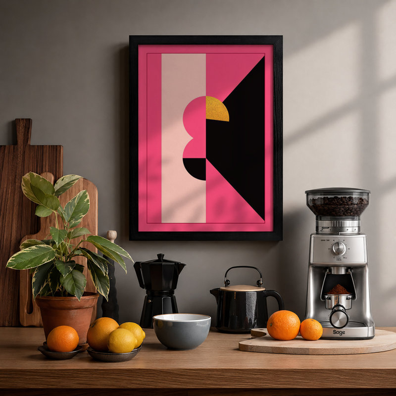 Bird Profile Geometric - Print, Black, A4 - 29.7 x 21.0 cm
