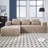 Modular Sectional Sofa, Modern Modular L-Shaped Sofa With Chaise Longue, Equipped With Small Side Pockets And Free Of Compression During Installation.-397817492
