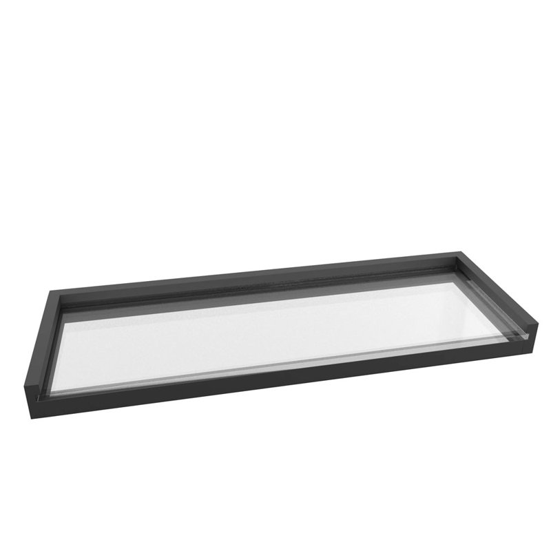 Fire Glass Wall Mounted Shelf, Matte Black