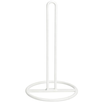 White Kitchen Paper Towel Stand Holder