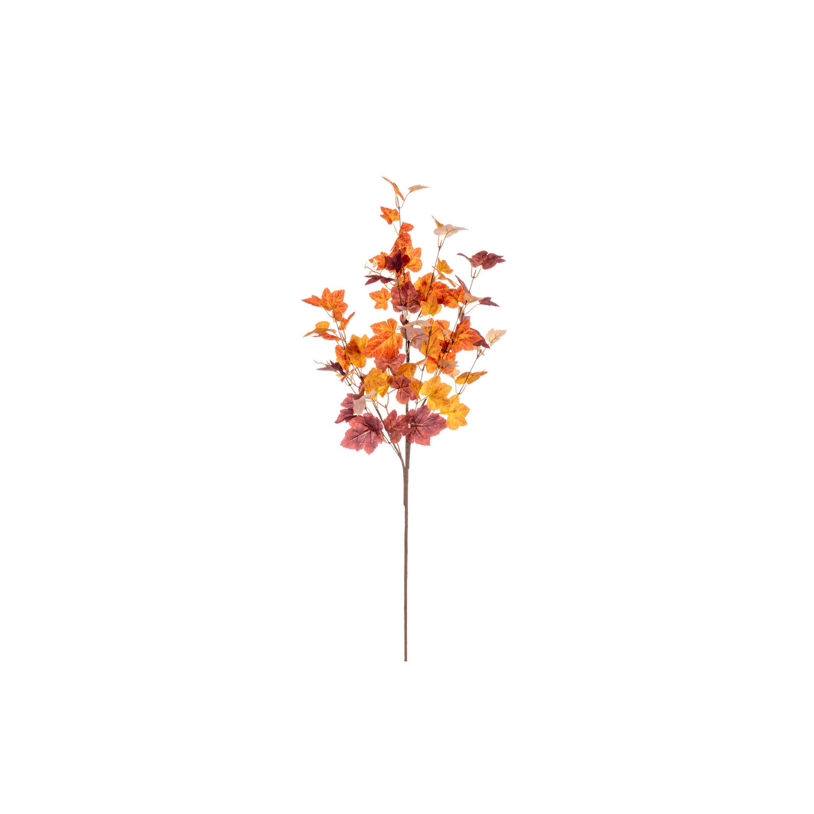 Primrue 34" Artificial Orange Fall Maple Leaf Spray, 2 per bag.