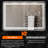 55x30 LED Bathroom Mirror with Lights