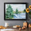«Evergreen Lake I», peinture sur toile encadrée-1635289225-1635289224