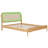 Bed With Led Light And Rattan Headboard-2076450898