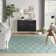 Foundry Select Versatile Diamond Aqua/Teal Indoor/Outdoor Area Rug