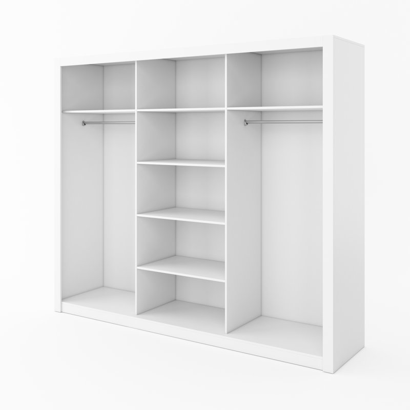 2 Door Sliding Wardrobe, White