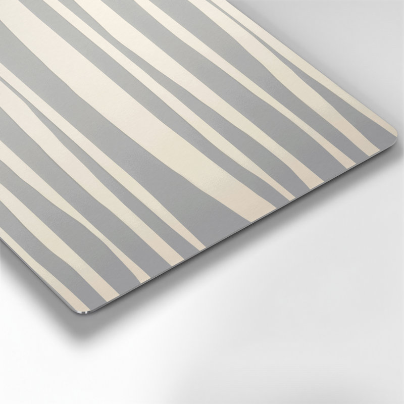 Minimalisme 11, art mural en métal beige, H 11 po x l 14 po