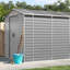 Grande remise de jardin en acier galvanisé gris clair Vidaxl-116118585-116118586