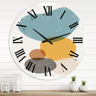Minimal élémentaire organique et géométrique compostions XVII - horloge murale moderne