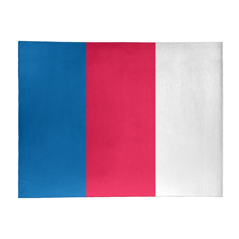 Tapis à rayures bleu/rouge, Rectangle 9 pi x 12 pi