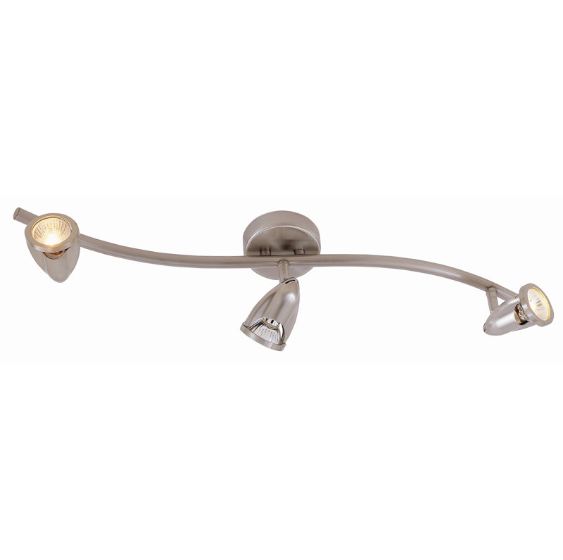 Ensemble de rail d'éclairage 3 lumières 26,5 po Bloxom, Nickel brossé