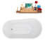 1404.6mm x 718.8mm Freestanding Soaking Acrylic Bathtub-1013646235