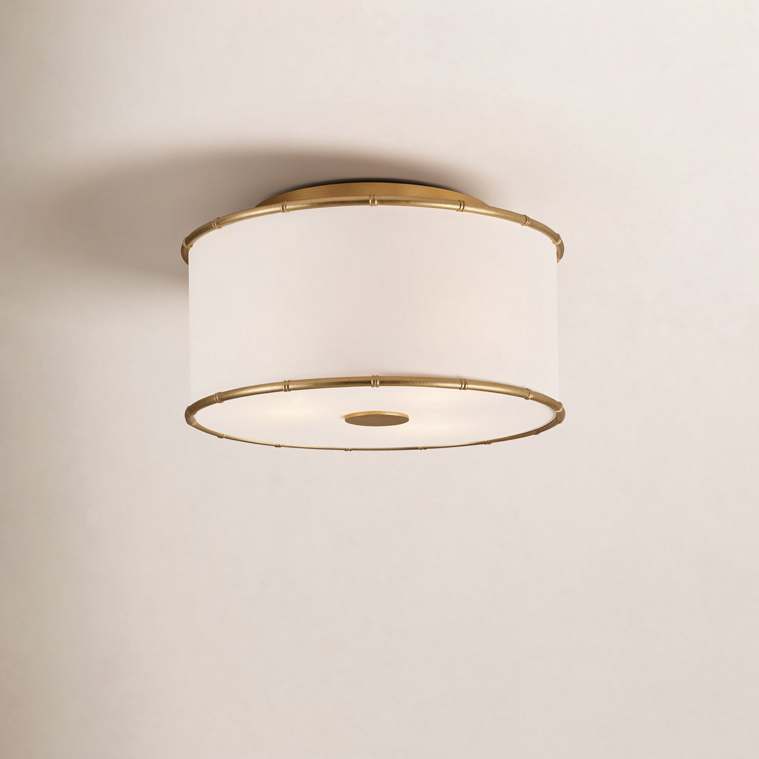 2-Light Flush Mount, Gild