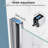 26-27.5 In.W X 68 In.H Semi-Frameless Small Pivot Shower Door With 6Mm Tempered Glass, No-Top-Rail Design-124481997