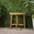 Outdoor Half-Round Folding Acacia Wood Bistro Table, Natural-347570334