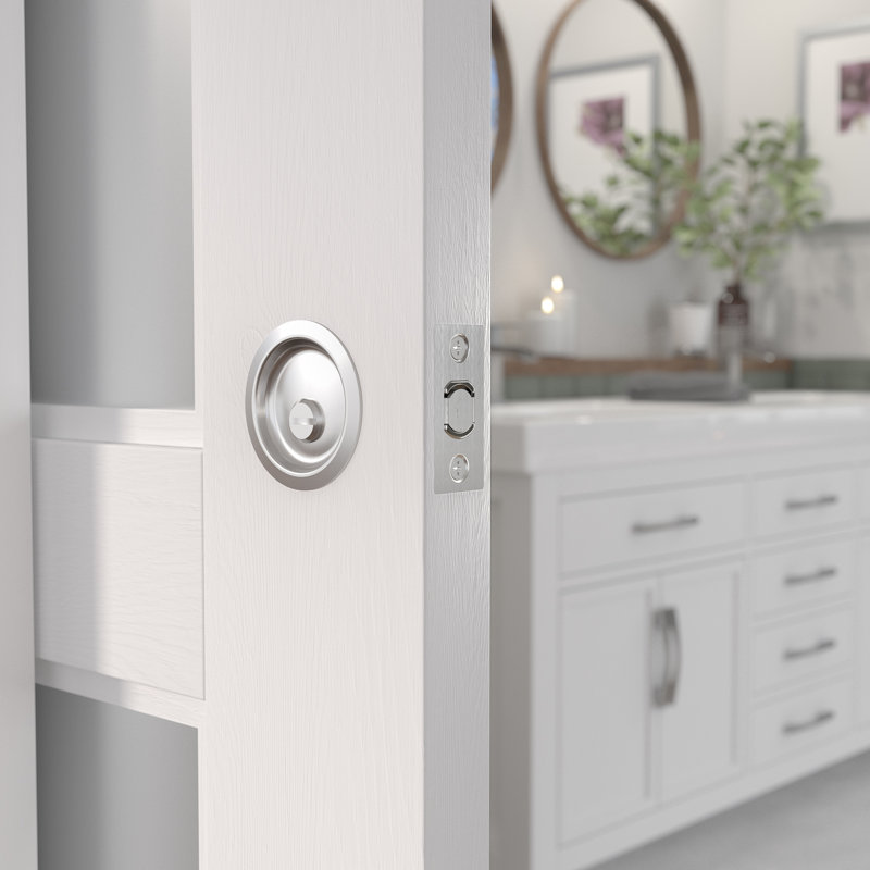 Poignée de porte à poche, Chrome brossé