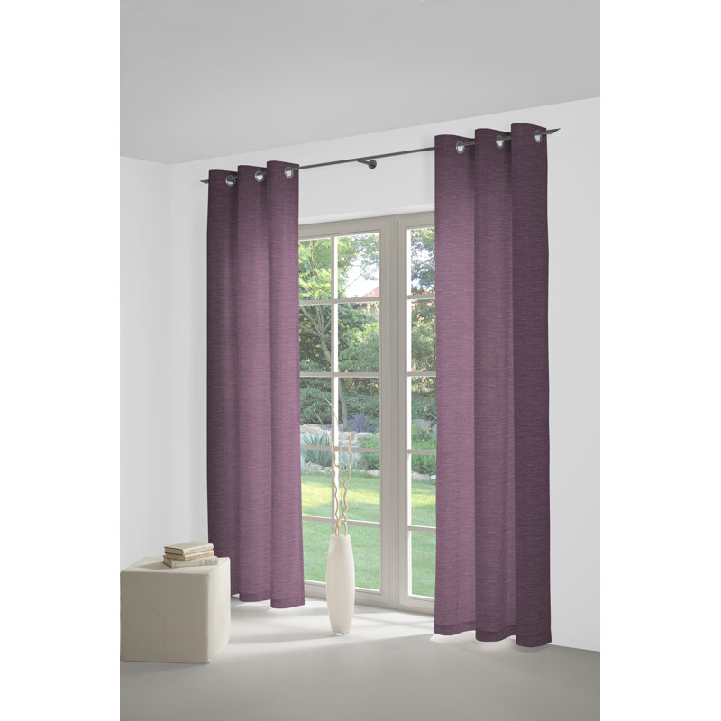 Breedlove Eyelet Room Darkening Single Curtain, 270cm Width x 245cm Drop, Berry