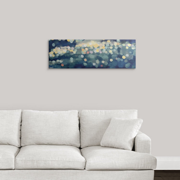 «City Lights I» par PI Studio, reproduction panoramique, H 12 po x l 36 po x P 1,5 po, Toile