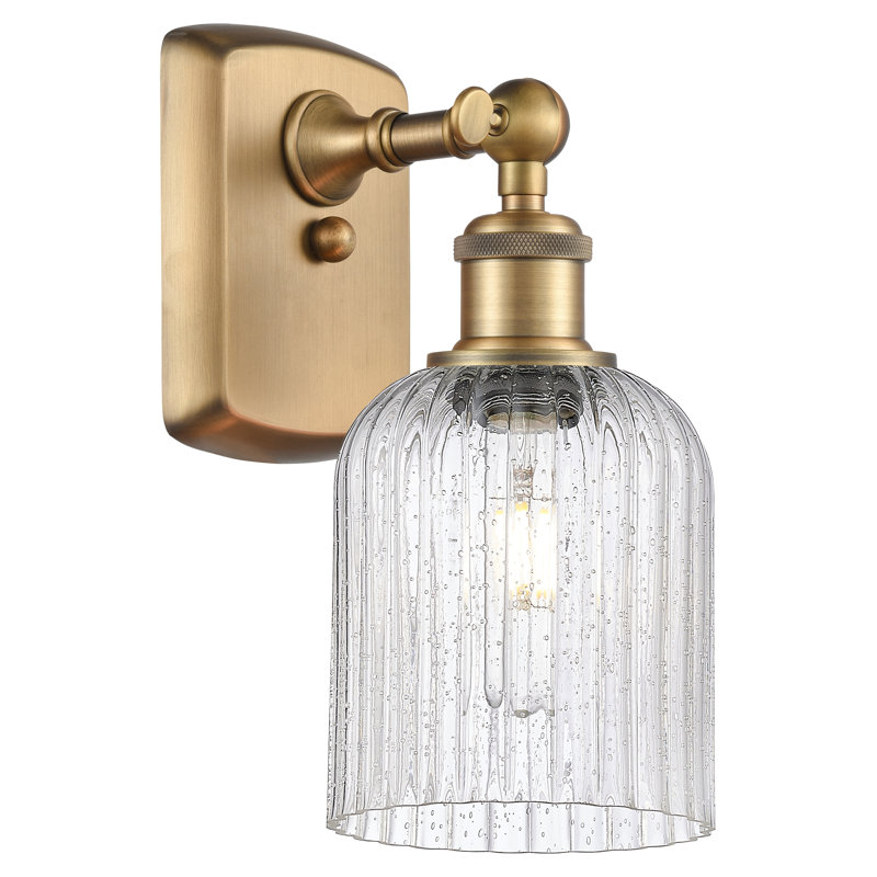 Northgate Steel Armed Sconce, Brushed Brass, Seedy