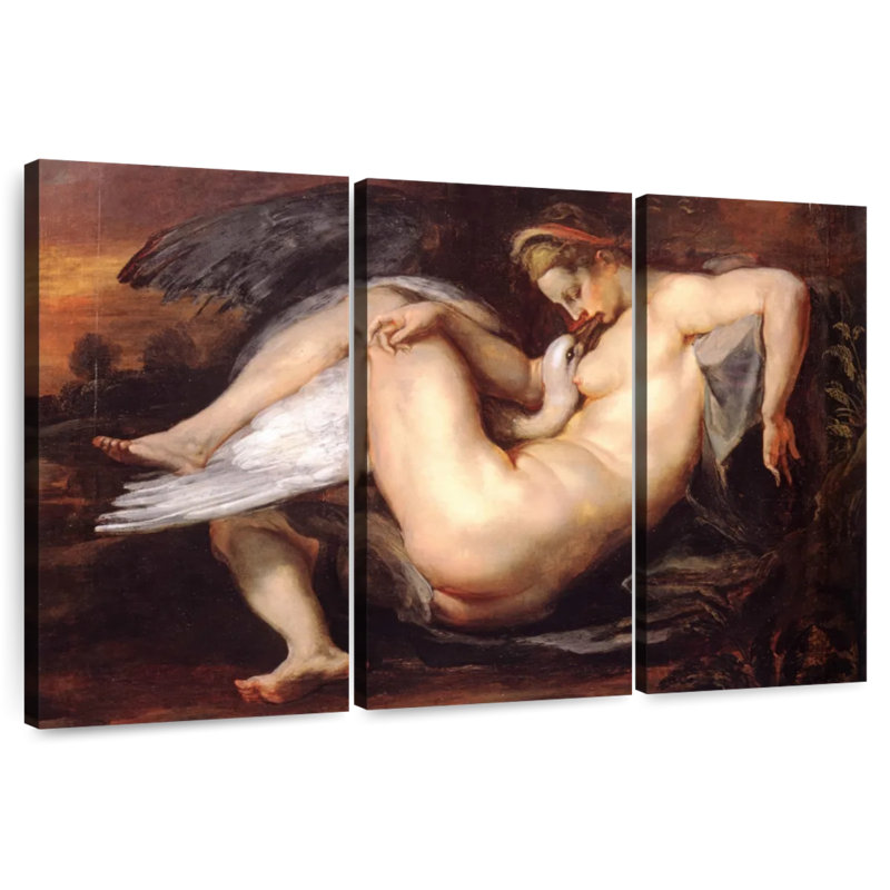 Léda et le cygne - 1601, H 24 po x l 38 po