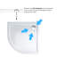  Acrylic Shower Tray - Glossy White Finished -Quadrant - 900 x 900mm