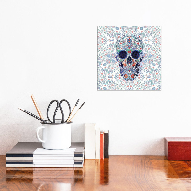 Chini Skull by Ali Gulec - Wrapped Canvas Print, 30.48 cm H x 30.48 cm W x 1.91 cm D