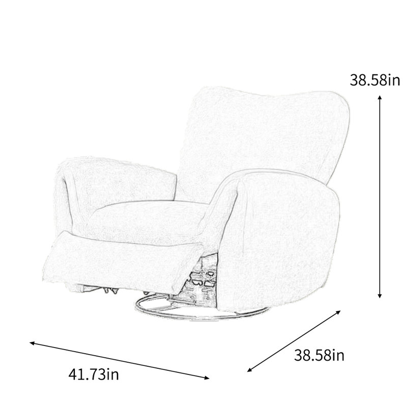 Fauteuil inclinable en flanelle à haute densité., Mélange de polyester kaki