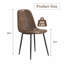 Chaise de salle à manger ergonomique rembourrée avec pieds en métal, ensemble de 6-834591110