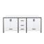 Meuble-lavabo double avec comptoir en quartz