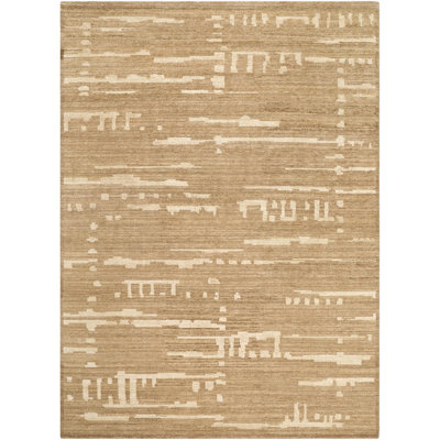 Raku Handmade Silk and Wool Abstract Area Rug