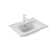 WS Bath Collections Slim 18'' Glossy White Porcelain Square Bathroom Sink with Overflow