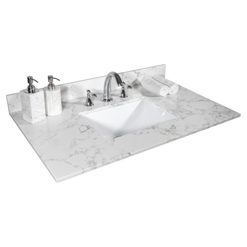 Comptoir de meuble-lavabo en pierre 31 pouces