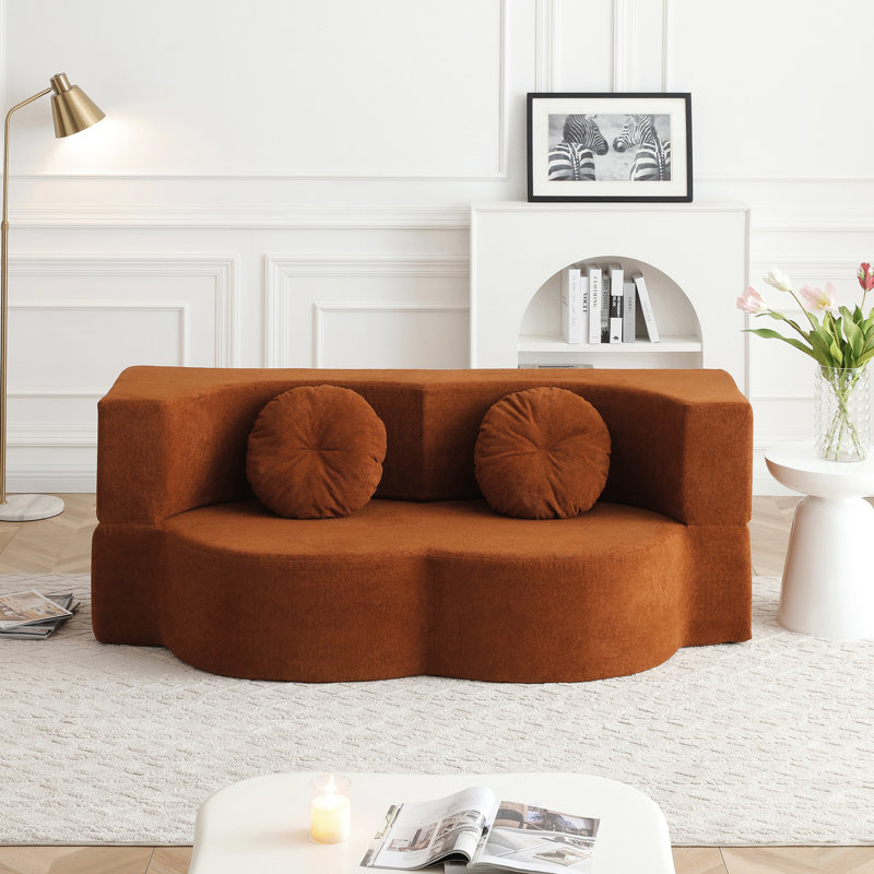 Lit simple, 21 lits pliants orange, pour les invités, bureau à domicile, appartement, sans assemblage, matelas en mousse, salon,