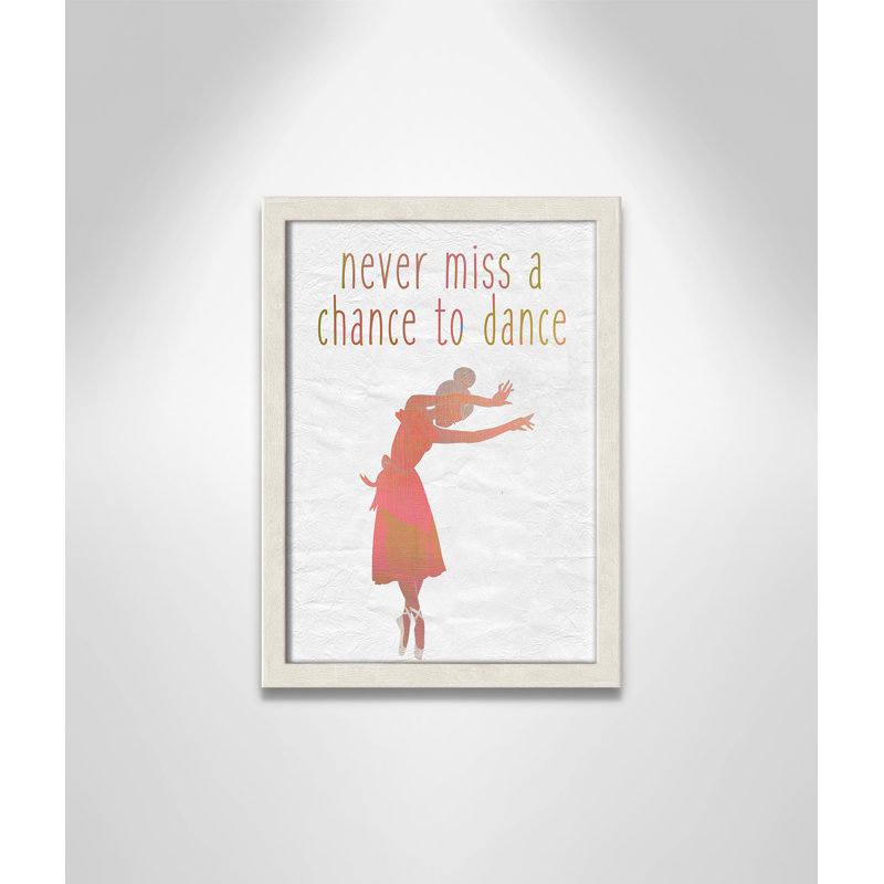 Impression sur papier Dance B, H 14 po x l 10 po x P 1,18 po, Encadré de boîte à grain de bois blanc