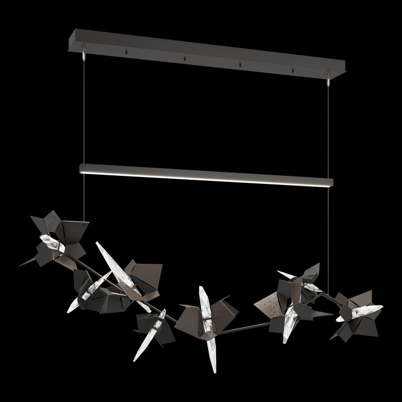 Belladonna Kitchen Island LED Pendant with Crystal Accents, Black, Oil Rubbed Bronze
