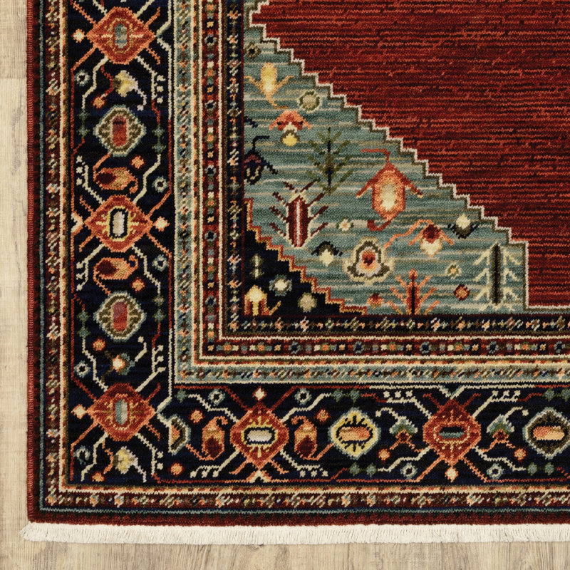 Tapis rouge Oaklynn, Tapis de couloir 2 pi x 6 pi