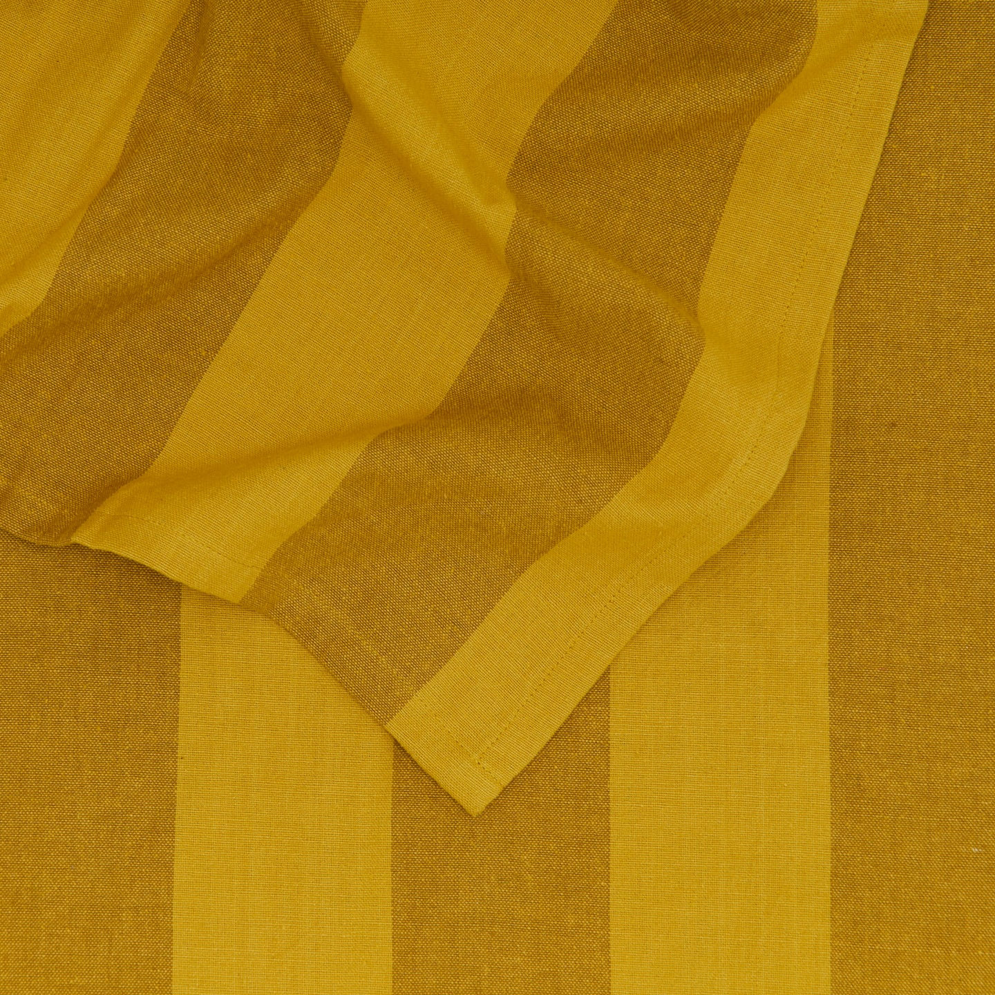 Essential Striped Tablecloth, Mustard/Bronze