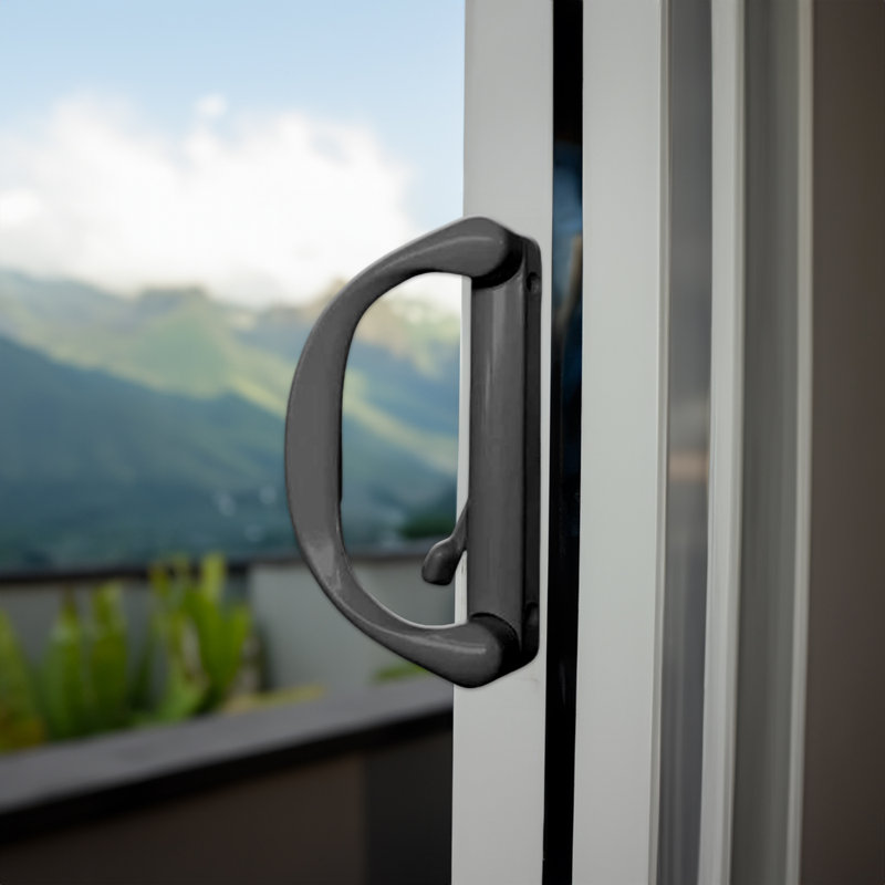 Poignée de remplacement G.A.S Hardware 6-5/8" pour porte-fenêtre coulissante en verre à profil en développante - SBML - Sans clé - Convient à un espacement de trous de 4-15/16" (Bronze)