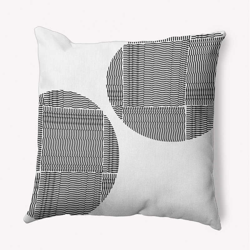  Housse de coussin décoratif en polyester / mélange de polyester par E by Design, Noir, 20 po x 20 po