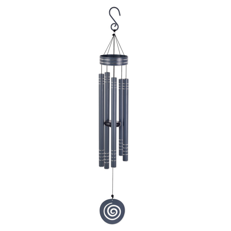 Carillon Hunnicutt, H 41 po x l 5,5 po x P 2,25 po, Gris