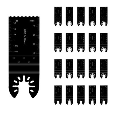 Paquet de 50 lames d'outils oscillants, lames de scie multi-outils universelles à dégagement rapide pour le bois et les matériaux tendres, lames d'outil oscillant multi-outils en acier à haute teneur en carbone pour la réparation de la rénovation, convient à la plupart des outils oscillants