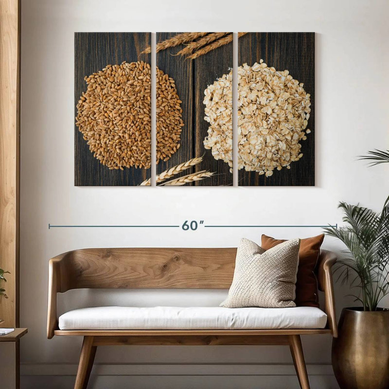 Oat Seeds And Flakes, 32" H x 50" W