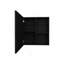 Pharmacie H 21,1 po, 1 porte, 4 tablettes, 1 miroir, noir-982544182