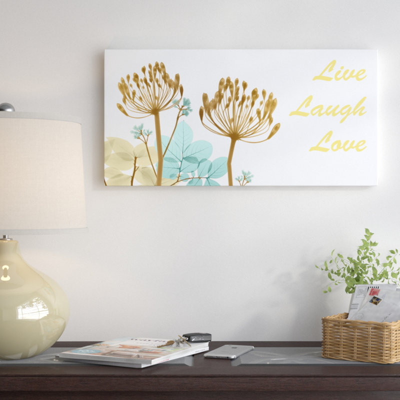 Live Laugh Love 2 - Wrapped Canvas Print, 30 cm H x 61 cm W
