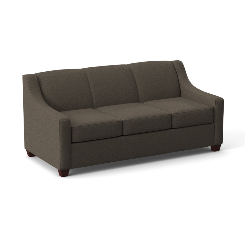 Phillips 76" Sofa Bed with Reversible Cushions, Elliot Caribou, Empire Mahogany, Innerspring