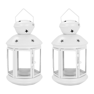 Nicola Spring - Metal Hanging Tealight Lanterns - 20cm