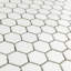 Carreau de mosaïque en porcelaine blanche 11-7 / 8 "x 13-1 / 4" Hudson Hex Crystalline